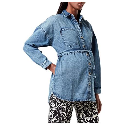 Supermom jacket long sleeve denim camicia da donna, acid blue-p538, xs