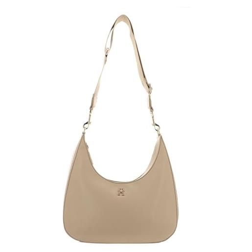 Tommy Hilfiger th essential sc crossover aw0aw15723, borse a tracolla donna, beige (white clay), os