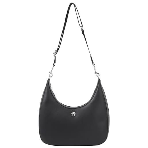 Tommy Hilfiger th essential sc crossover aw0aw15723, borse a tracolla donna, nero (black), os