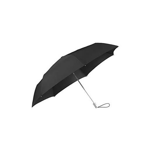 Samsonite alu drop s - 3 section auto open close slim ombrello pieghevole, 26 cm, nero (black)