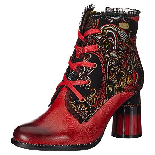 Laura vita gucstoo 11, ankle boot donna, rosso, 36 eu