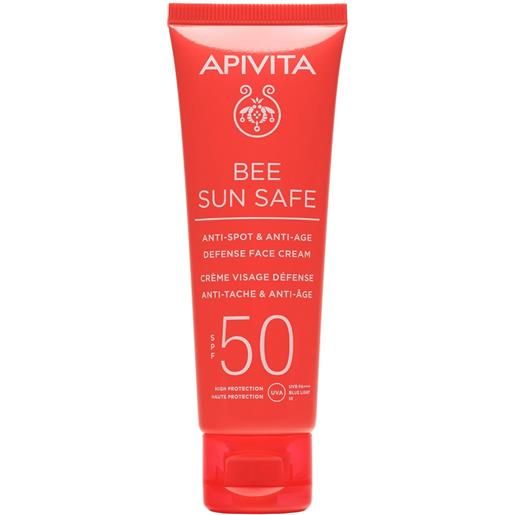 Apivita bee sun safe spf50 crema viso anti-macchia & anti-age 50 ml