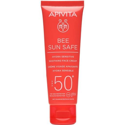 Apivita bee sun safe crema viso lenitiva hydra sensitive pelli sensibili spf50+ 50 ml