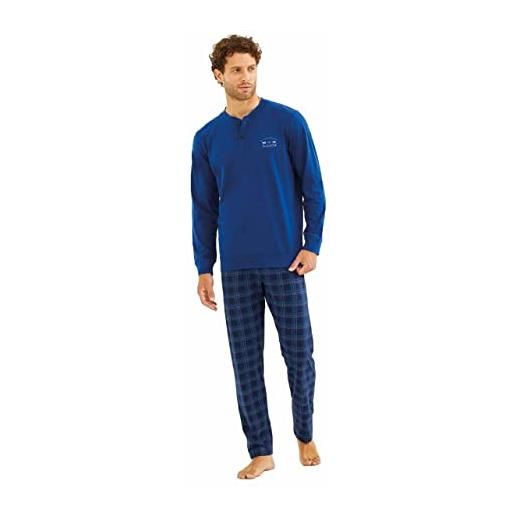 Il granchio pigiama uomo cotone lungo - pigiama uomo cotone leggero - pigiama uomo estivo lungo - pigiama uomo cotone (m, 1066 jeans)