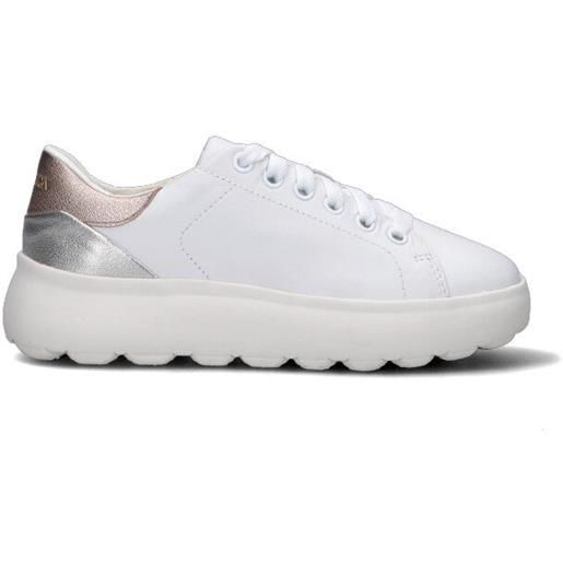GEOX sneaker donna bianca, rosa e argento