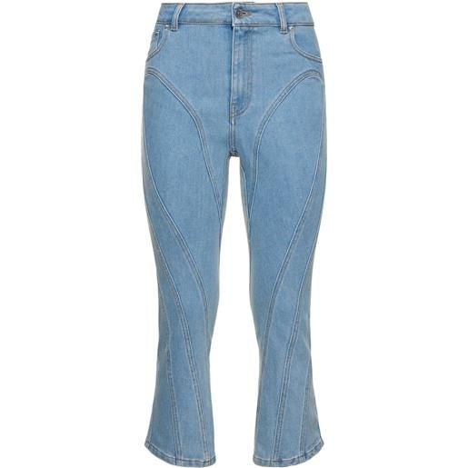 MUGLER jeans cropped in denim stretch