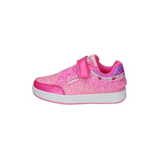 Lelli Kelly frangetta pan di zucchero sneaker da bambina con glitter rosa fuxia lkaa8090 (rosa, sistema taglie calzature eu, bambino piccolo (2-5 anni), donna, numero, media, 27)