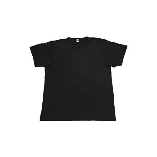 Maxfort t-shirt intimo calibrata scollo a giro uomo taglie forti (nero, 4xl)