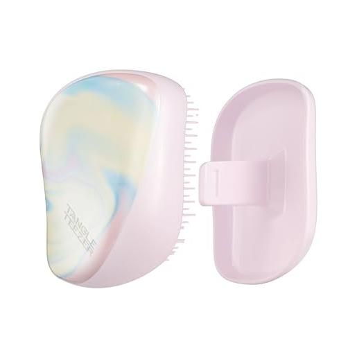 Tangle Teezer spazzola districante compatta per capelli, adatta ai viaggi, con copertura protettiva e design a due livelli dei denti, perfetta per capelli bagnati, asciutti e volanti, gelato