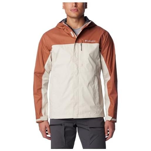 Columbia pouring adventure ii jacket, chaqueta de lluvia impermeable uomo, skyler, dark mountain, 