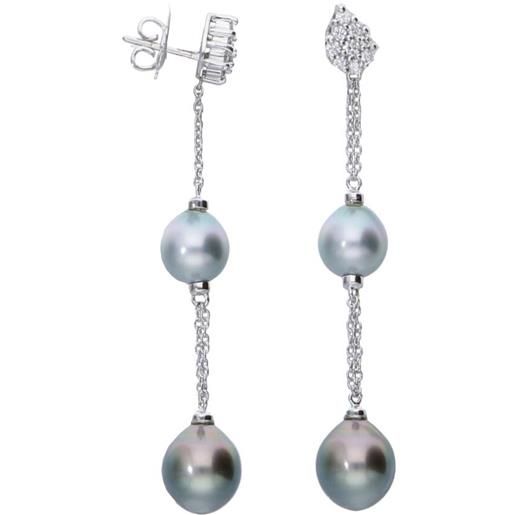 DAMIANI orecchini con diamanti e perle
