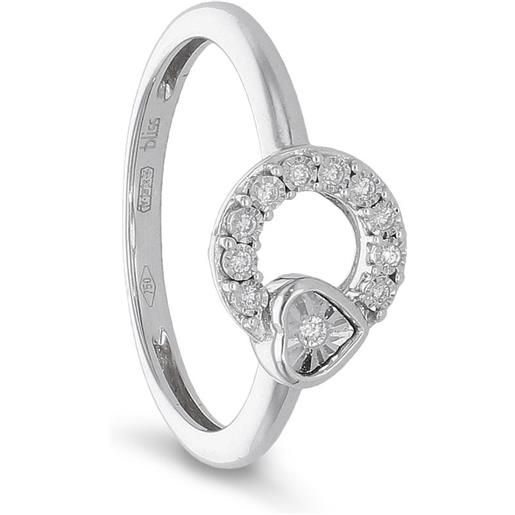 BLISS anello in oro bianco con diamanti ct 0,05