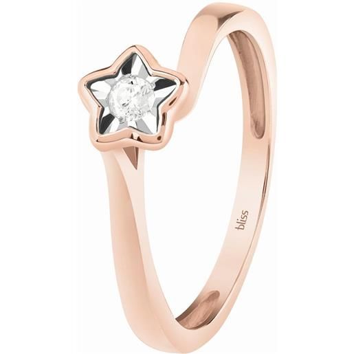 BLISS anello in oro rosa con diamanti ct 0,09