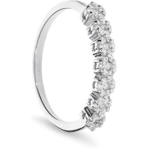 ORO&CO anello oro&co in oro bianco con diamanti ct. 0,52 colore h purezza si. 