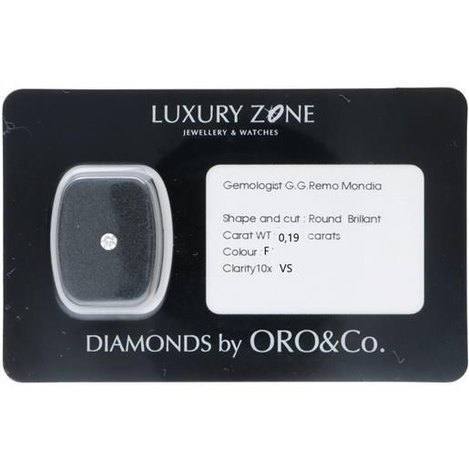ORO&CO diamante certificato 0,19 ct