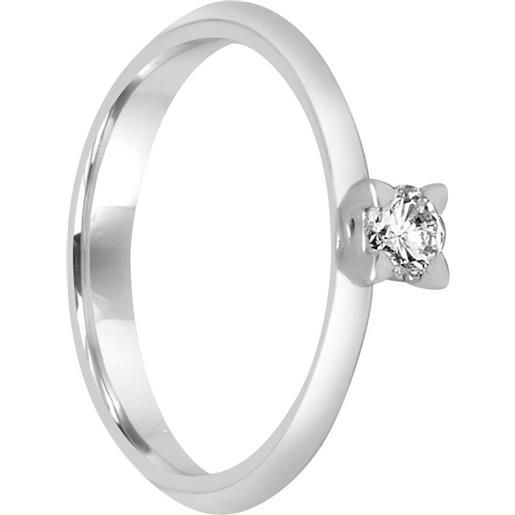 ALFIERI & ST. JOHN anello alfieri & st john in oro bianco con diamante ct. 0,20 colore g purezza si. Misura 14