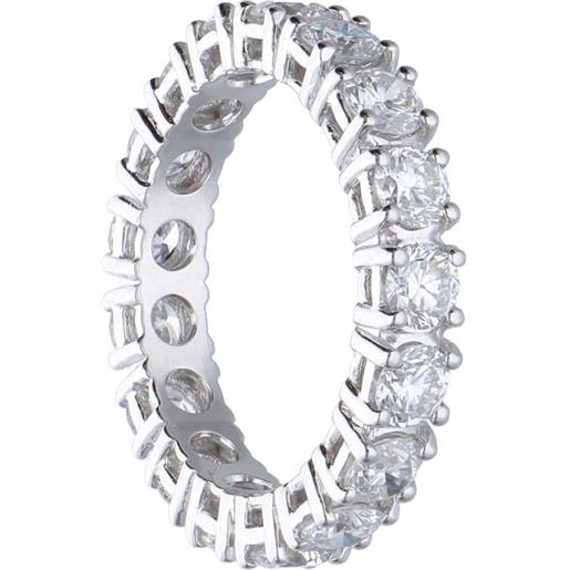 ALFIERI & ST. JOHN anello eternity alfieri & st. John in oro bianco con diamanti ct. 2,64, colore g, purezza si1. Misura 13