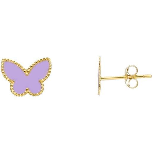 ORO&CO orecchini bimba in oro con farfalle