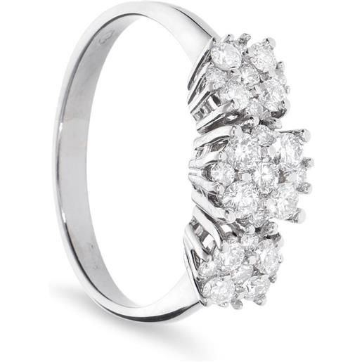 ORO&CO anello oro&co in oro bianco con diamanti ct. 0,70, colore h, purezza si. Scegli la misura tra quelle disponibili