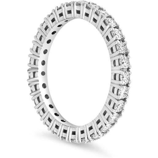 ALFIERI & ST. JOHN anello eternity alfieri & st. John in oro bianco con diamanti ct. 0,87, colore g, purezza si1. Misura 12