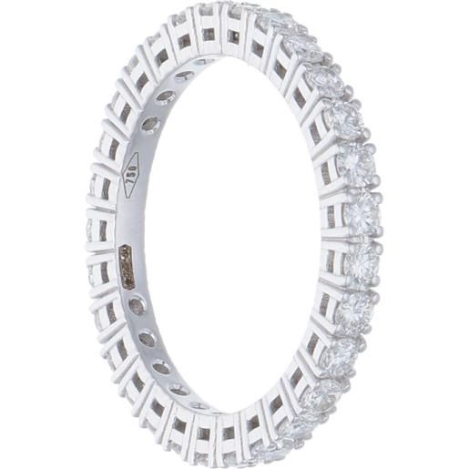ALFIERI & ST. JOHN anello eternity alfieri & st. John in oro bianco con diamanti ct. 1,10 colore g, purezza si1. Misura 10