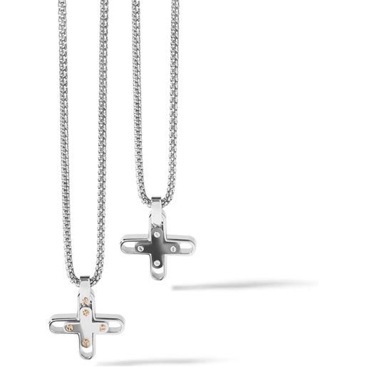 ALFIERI & ST. JOHN collana con croce in acciaio