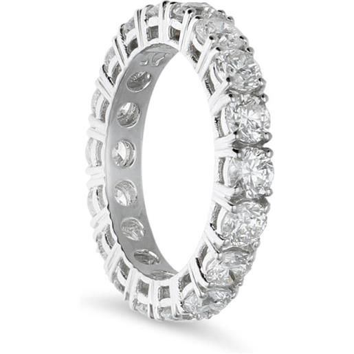 ALFIERI & ST. JOHN anello eternity alfieri & st. John in oro bianco con diamanti ct. 2,46, colore g, purezza si1. Misura 13