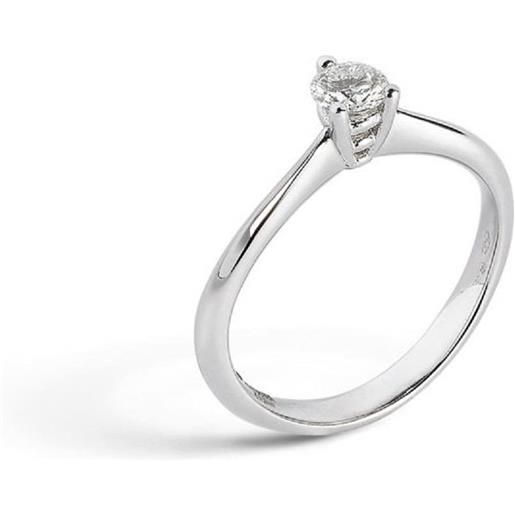 ALFIERI & ST. JOHN anello solitario 3 griffe alfieri & st john in oro bianco con diamante ct. 0,30 colore g purezza si. Misura 14