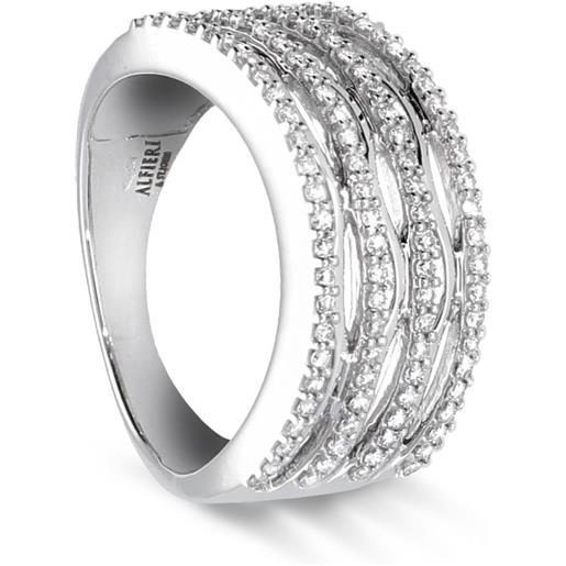 ALFIERI & ST. JOHN anello a fascia in oro diamanti ct. 0,47