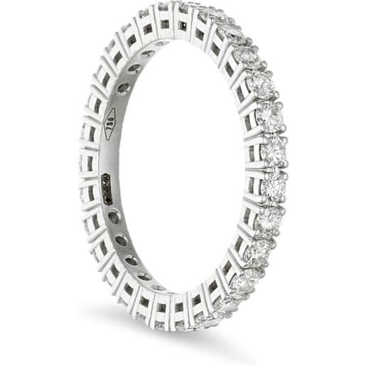 ALFIERI & ST. JOHN anello eternity alfieri & st. John in oro bianco con diamanti ct. 1.50, colore g, purezza si1. Misura 9,5. 
