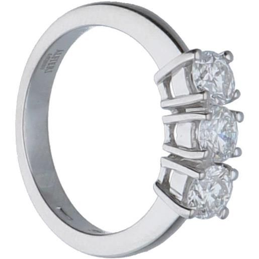 ALFIERI & ST. JOHN anello trilogy alfieri&st john in oro bianco con diamanti ct 0,92 colore g purezza si1 misura 14,5