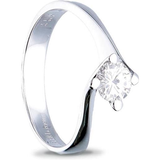 ALFIERI & ST. JOHN anello solitario alfieri&st john in oro bianco e diamanti ct 0,66 colore g purezza si1 misura 13,5