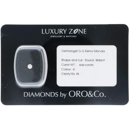 ORO&CO diamante certificato ct 0,02