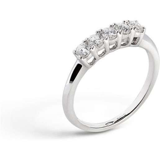 ALFIERI & ST. JOHN anello veretta alfieri & st. John in oro bianco con diamanti ct. 0,30, colore g, purezza si1. Misura 14