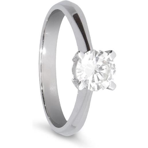 ALFIERI & ST. JOHN anello solitario alfieri & st john in oro bianco con diamanti ct 0,66 colore i purezza si1. Misura 12,5
