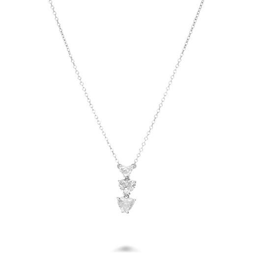 ALFIERI & ST. JOHN collana con pendente trilogy con diamanti cuore ct. 1,12