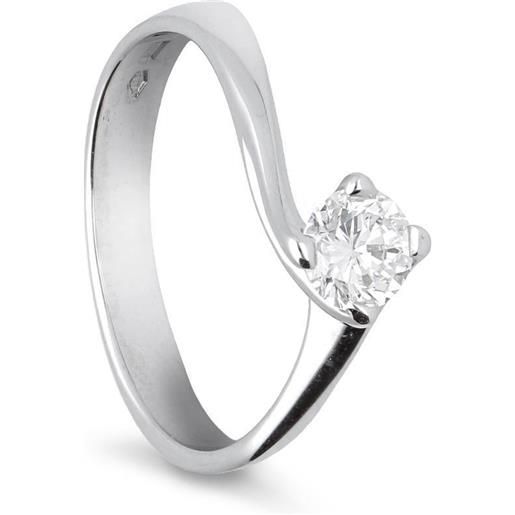 ALFIERI & ST. JOHN anello solitario alfieri & st. John modello valentino in oro bianco con diamante ct. 0,50, colore h, purezza vs2. Misura 15. 