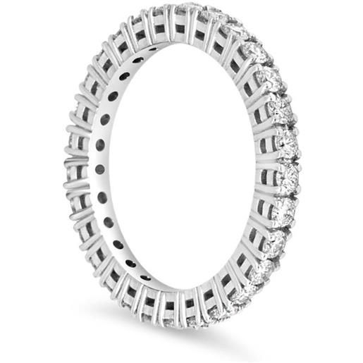 ALFIERI & ST. JOHN anello eternity alfieri & st. John in oro bianco con diamanti ct. 0,75, colore g, purezza si1. Misura 16. 