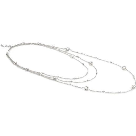 NOMINATION collana lunga in argento e perle