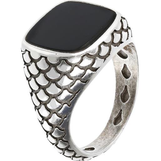 ORO&CO 925 anello chevalier in argento
