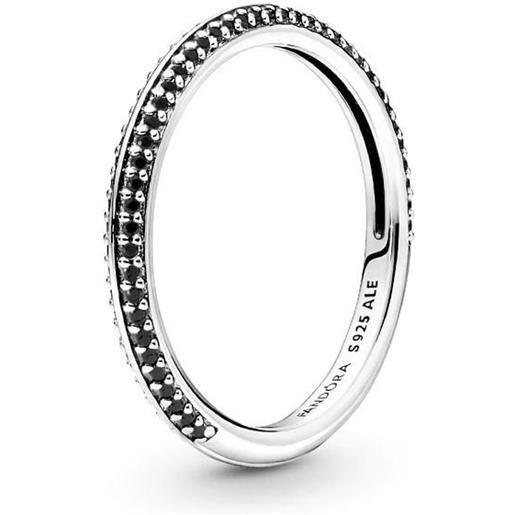 PANDORA anello pandora me in argento e cristalli neri