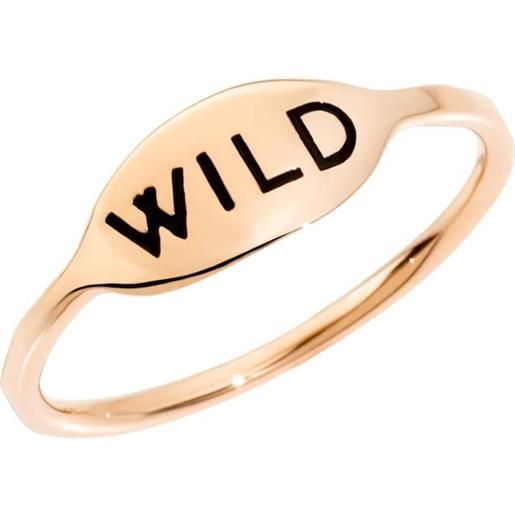 DODO anello in oro rosa con scritta wild