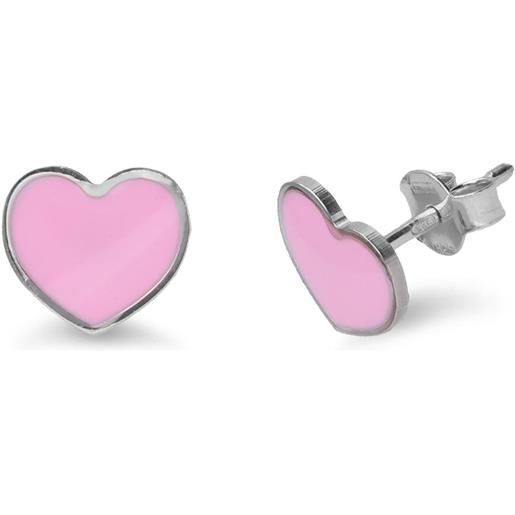 ALFIERI & ST. JOHN 925 orecchini in argento con cuore rosa