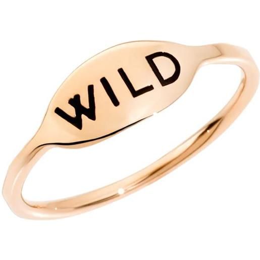 DODO anello in oro rosa con scritta wild