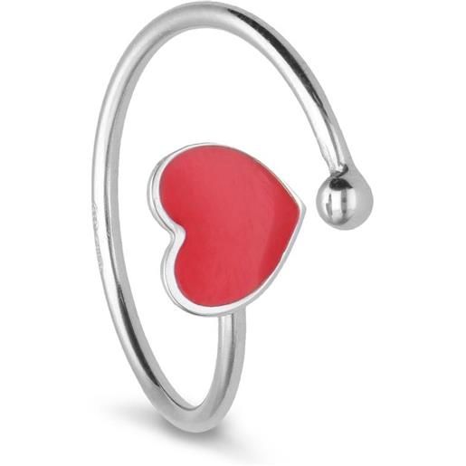 ALFIERI & ST. JOHN 925 anello in argento con cuore rosso