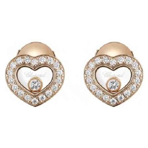 CHOPARD orecchini happy diamonds cuori in oro rosa con diamanti
