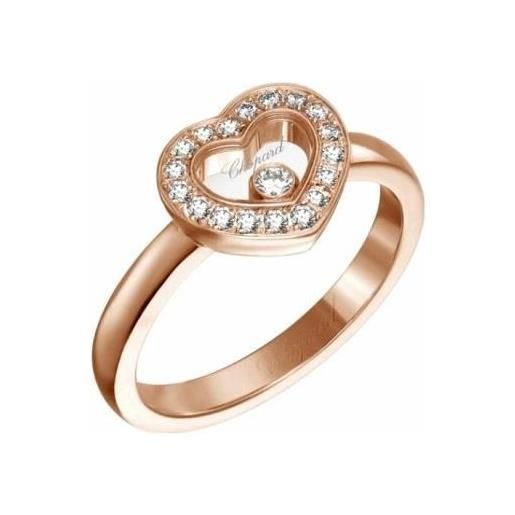 CHOPARD anello happy diamonds cuore in oro rosa con diamanti