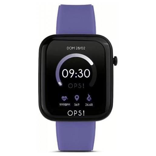 OPS orologio smartwatch active cassa 43mmx38mm con cinturino in silicone viola