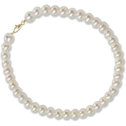 MAYUMI bracciale in oro bianco con perle