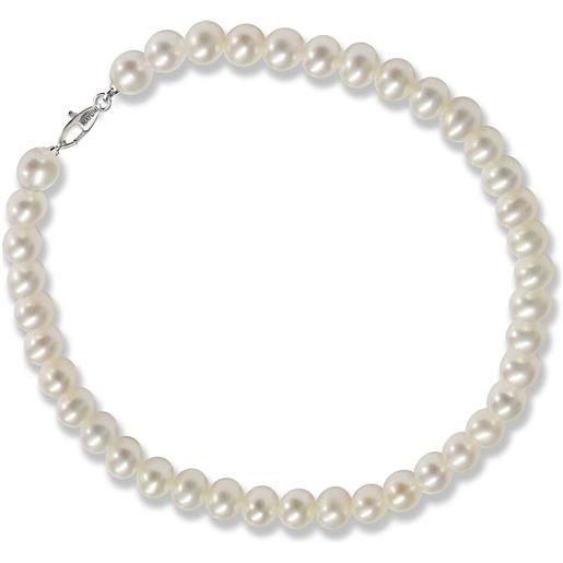 MAYUMI bracciale in oro bianco 18kt con perle piena perlagione